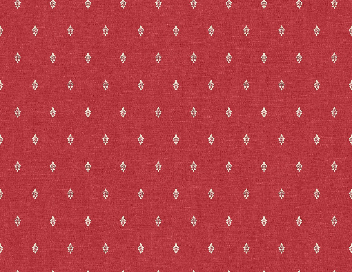 Seabrook Petite Feuille Sprig Antique Ruby Wallpaper