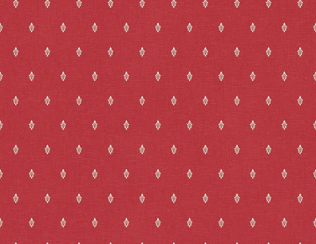 Seabrook Petite Feuille Sprig Antique Ruby Wallpaper
