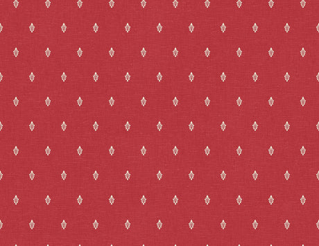 Seabrook Petite Feuille Sprig Red Wallpaper