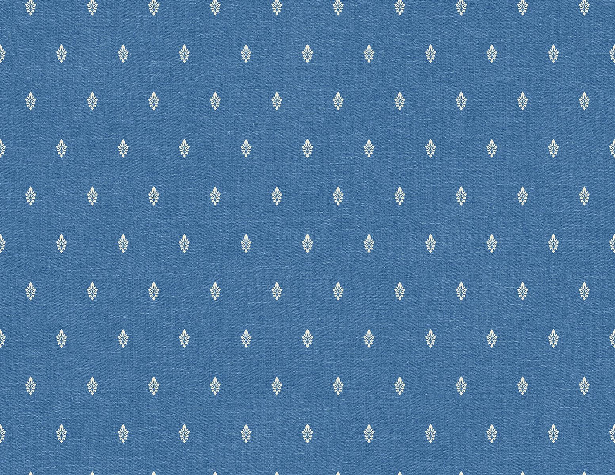 Seabrook Petite Feuille Sprig Denim Wash Wallpaper