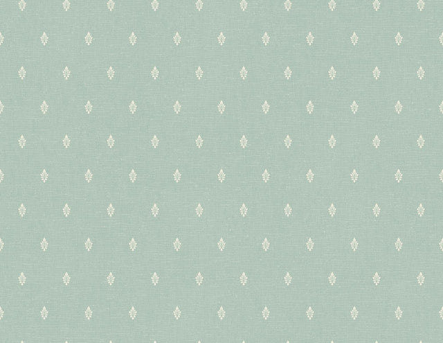 Seabrook Petite Feuille Sprig Minty Meadow Wallpaper