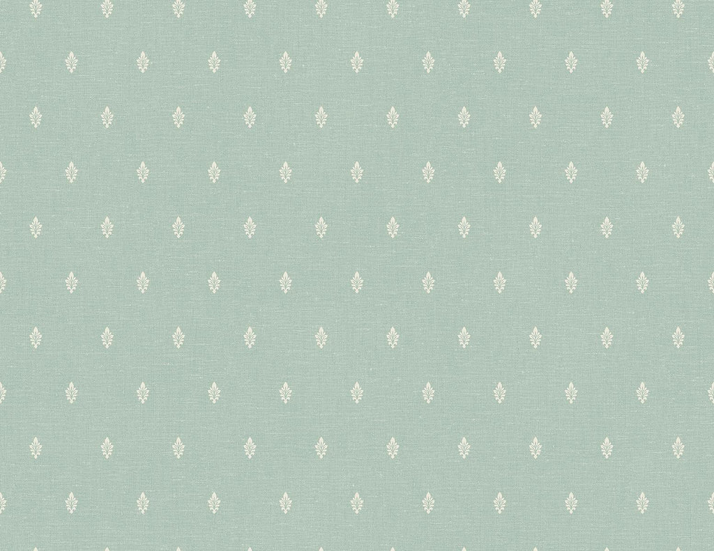 Seabrook Petite Feuille Sprig Minty Meadow Wallpaper