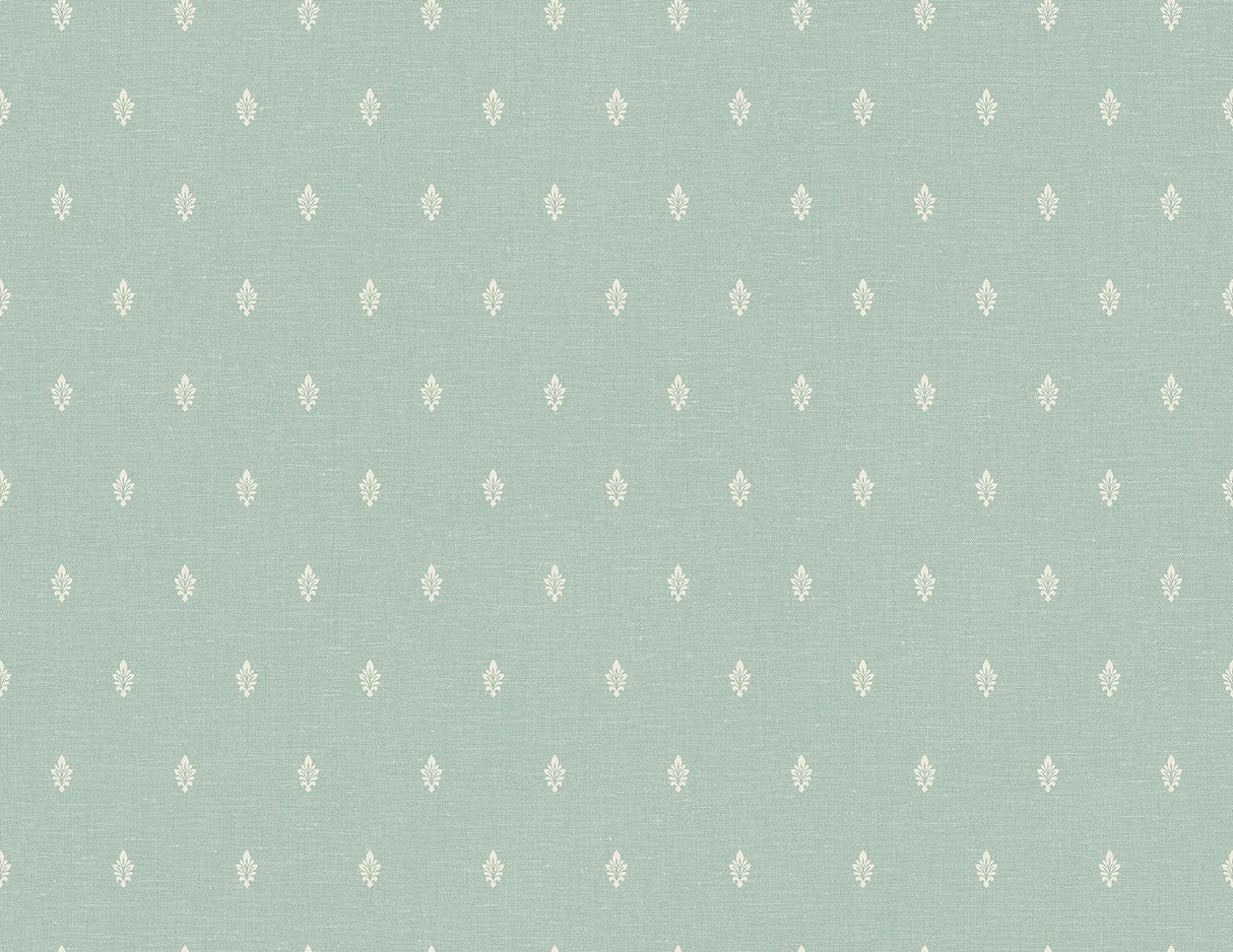 Seabrook Petite Feuille Sprig Green Wallpaper