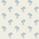 Seabrook Lotus Branch Floral French Blue Wallpaper