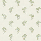 Seabrook Lotus Branch Floral Green Wallpaper