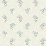 Seabrook Lotus Branch Floral Minty Meadow & French Grey Wallpaper
