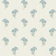 Seabrook Lotus Branch Floral Blue Bell & Herb Wallpaper
