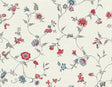 Seabrook Florale Trail Antique Ruby & French Blue Wallpaper