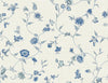 Seabrook Florale Trail French Blue Wallpaper