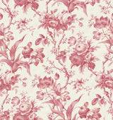 Seabrook En Rose Red Wallpaper