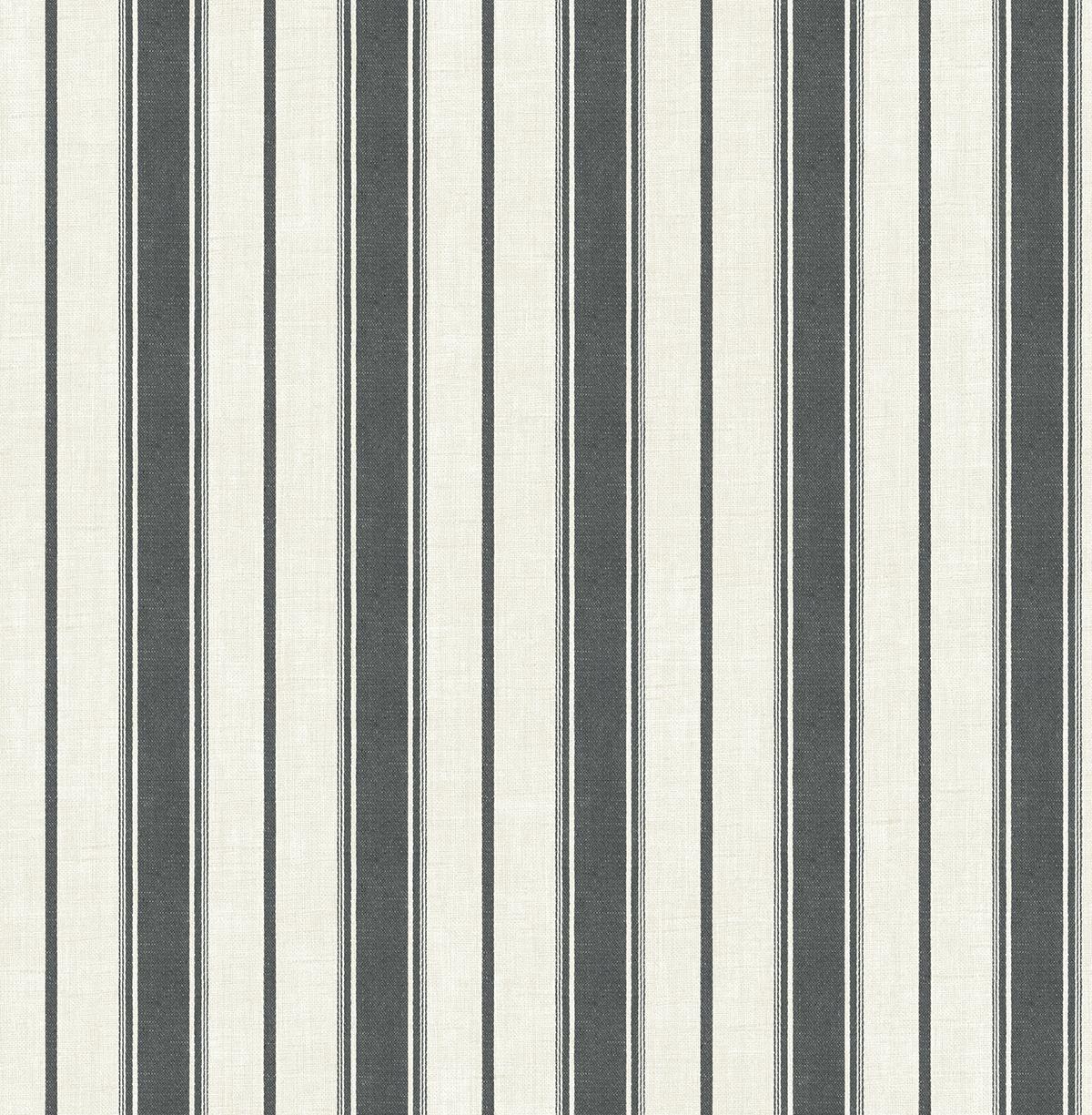 Seabrook Eliott Linen Stripe Poppy Seed Wallpaper