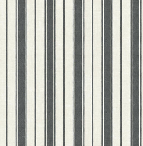 Seabrook Eliott Linen Stripe Poppy Seed Wallpaper