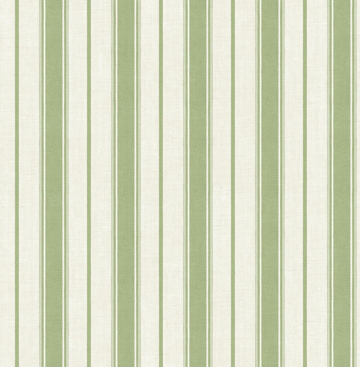 Seabrook Eliott Linen Stripe Pomme Wallpaper