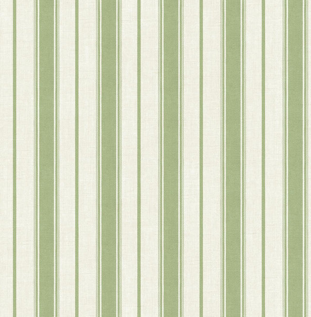 Seabrook Eliott Linen Stripe Pomme Wallpaper