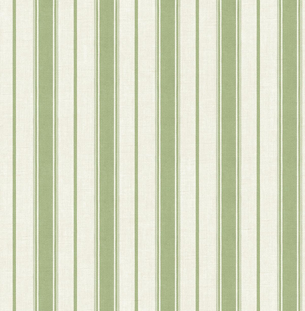 Seabrook Eliott Linen Stripe Pomme Wallpaper