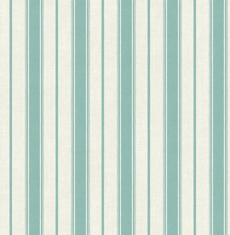 Seabrook Eliott Linen Stripe Minty Meadow Wallpaper