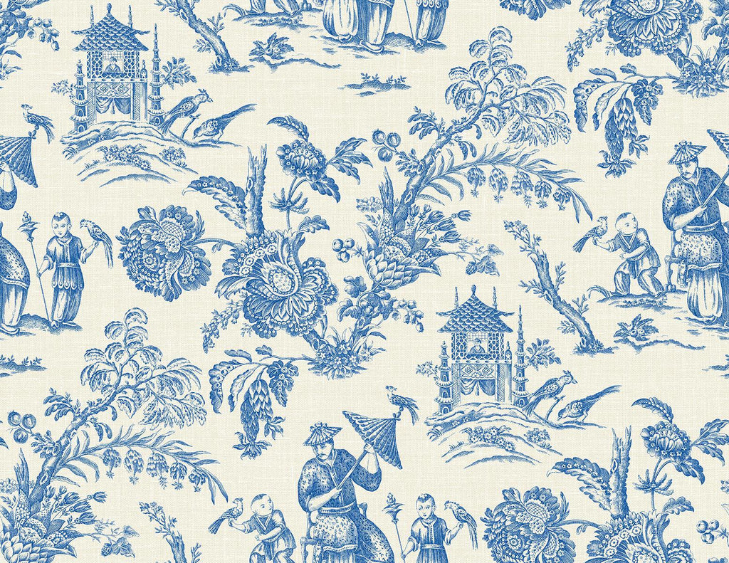 Seabrook Colette Chinoiserie Denim Wash Wallpaper
