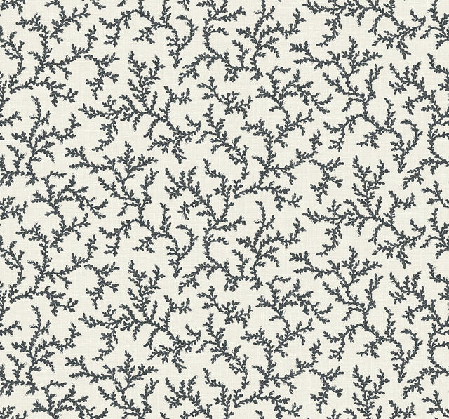 Seabrook Corail Poppy Seed Wallpaper
