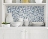 Seabrook Cossette Blue Wallpaper