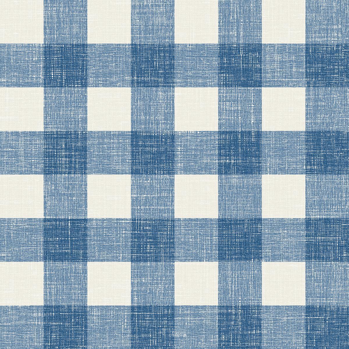 Seabrook Bebe Gingham Denim Wash Wallpaper