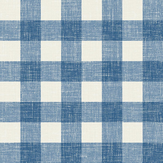 Seabrook Bebe Gingham Denim Wash Wallpaper
