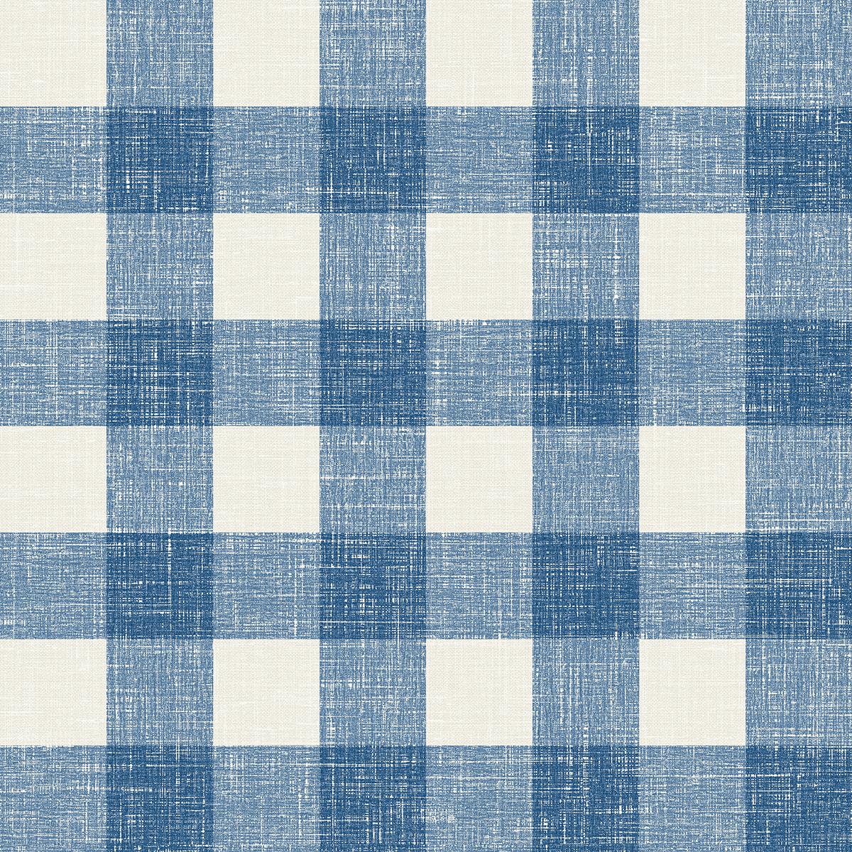 Seabrook Bebe Gingham Blue Wallpaper