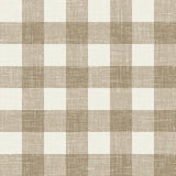 Seabrook Bebe Gingham Driftwood Wallpaper