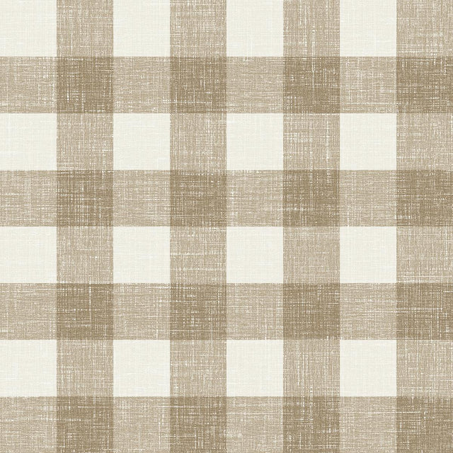 Seabrook Bebe Gingham Driftwood Wallpaper