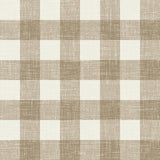 Seabrook Bebe Gingham Brown Wallpaper