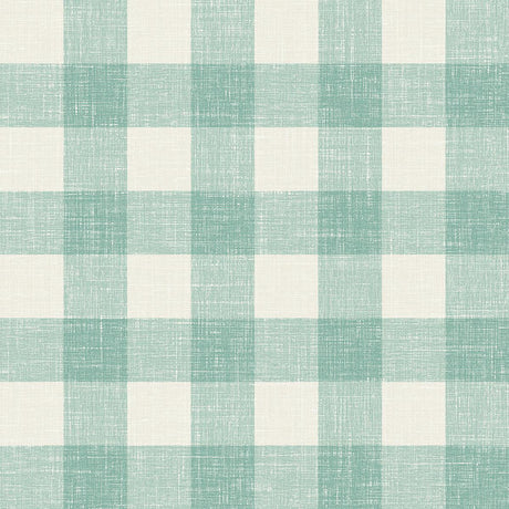 Seabrook Bebe Gingham Minty Meadow Wallpaper