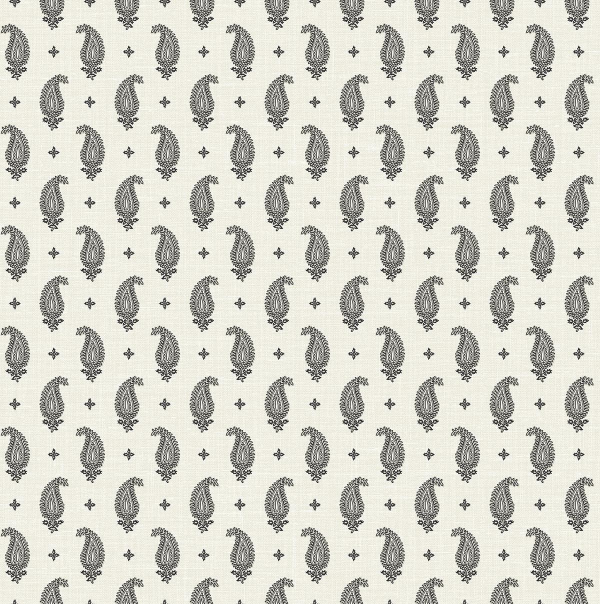 Seabrook Maia Paisley Poppy Seed Wallpaper