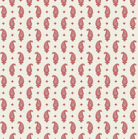 Seabrook Maia Paisley Antique Ruby Wallpaper