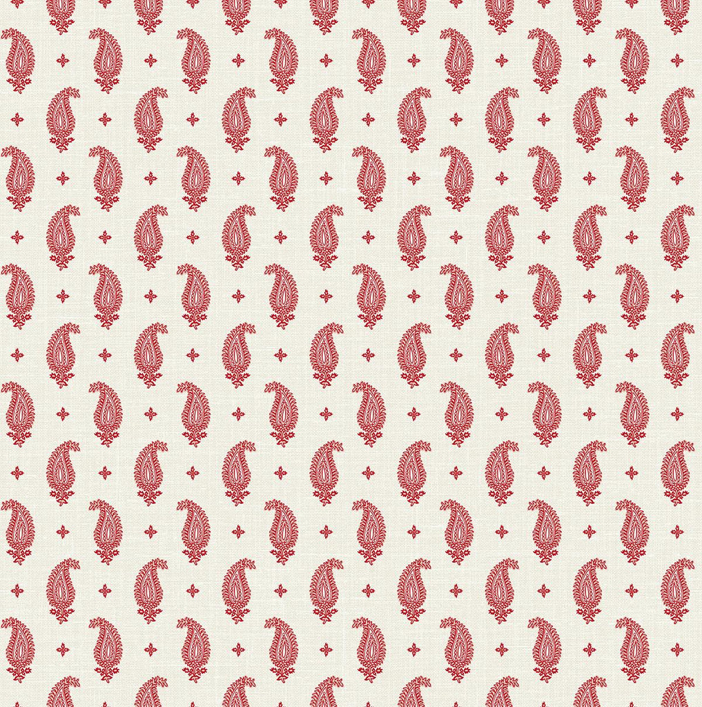 Seabrook Maia Paisley Red Wallpaper