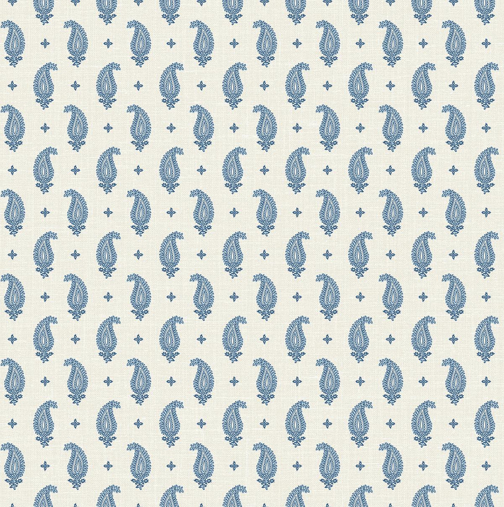 Seabrook Maia Paisley Blue Wallpaper