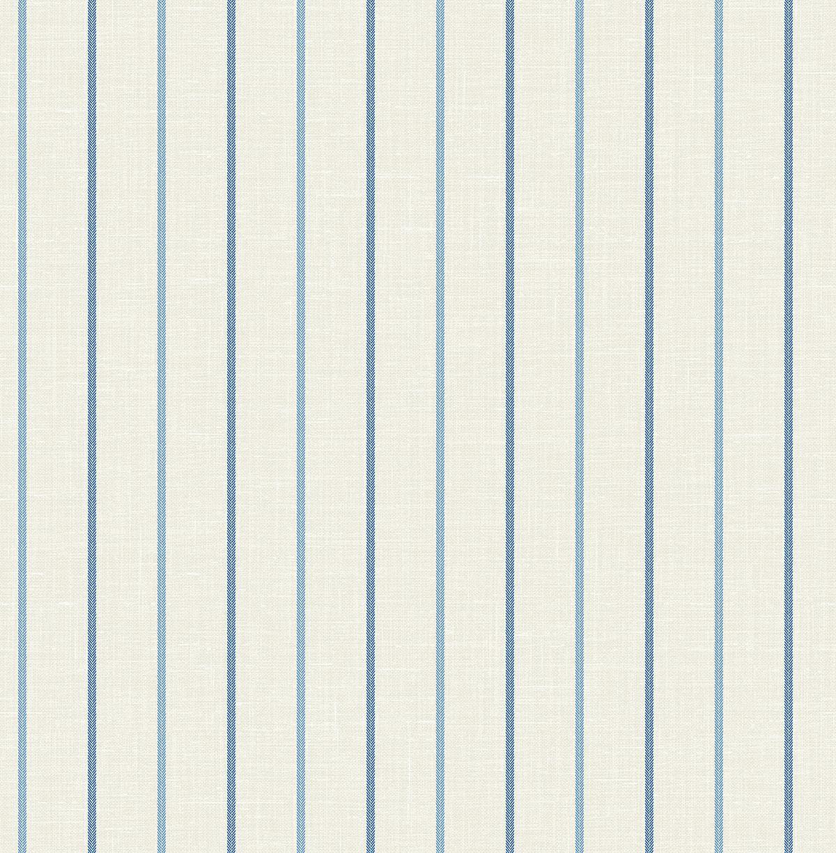 Seabrook Andree Stripe French Blue & Denim Wash Wallpaper