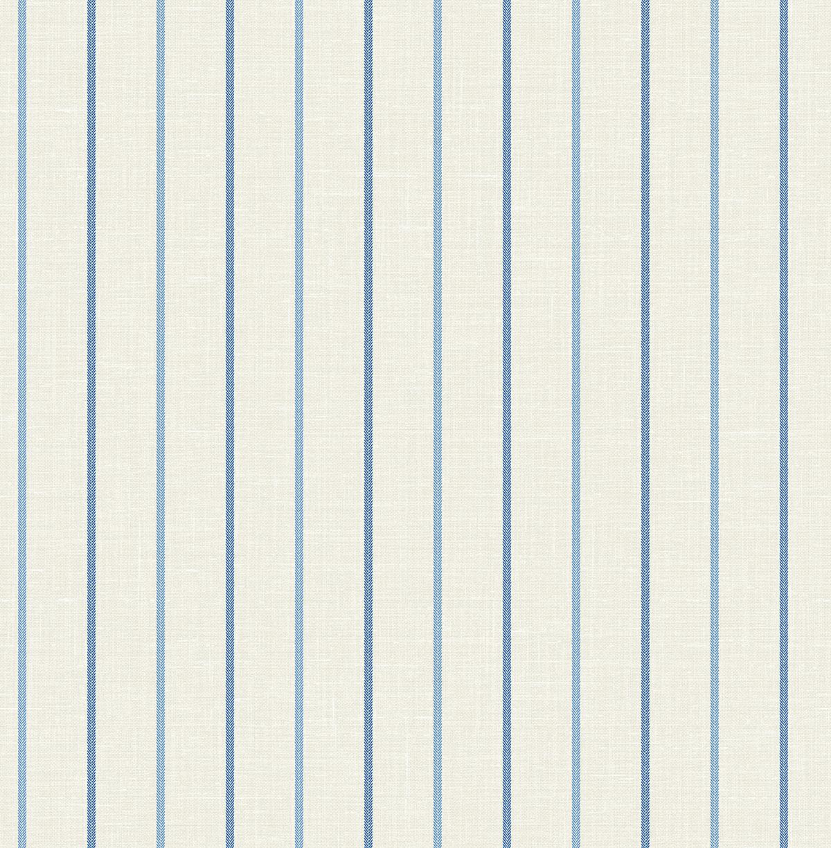 Seabrook Andree Stripe Blue Wallpaper