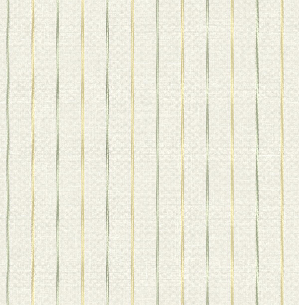 Seabrook Andree Stripe Dandelion & Pomme Wallpaper