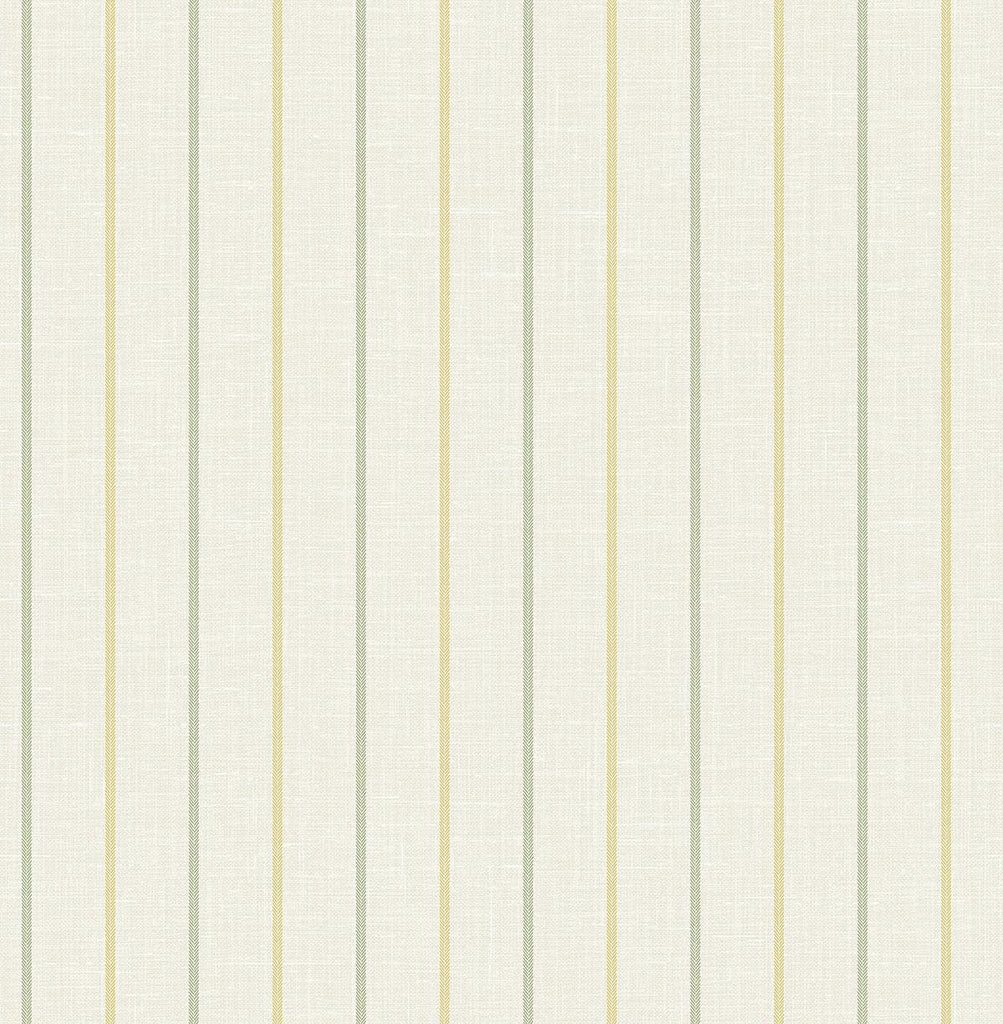 Seabrook Andree Stripe Dandelion & Pomme Wallpaper