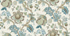 Seabrook Bernadette Linen Fabric Hickory Smoke & Blue Bell Fabric