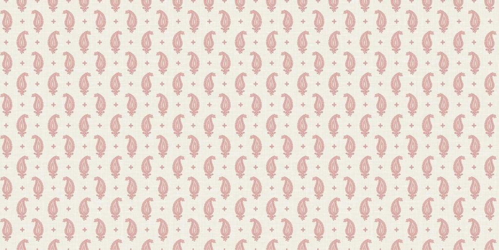 Seabrook Maia Linen Fabric Red Fabric