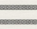 Seabrook Alani Geo Stripe Charcoal Wallpaper