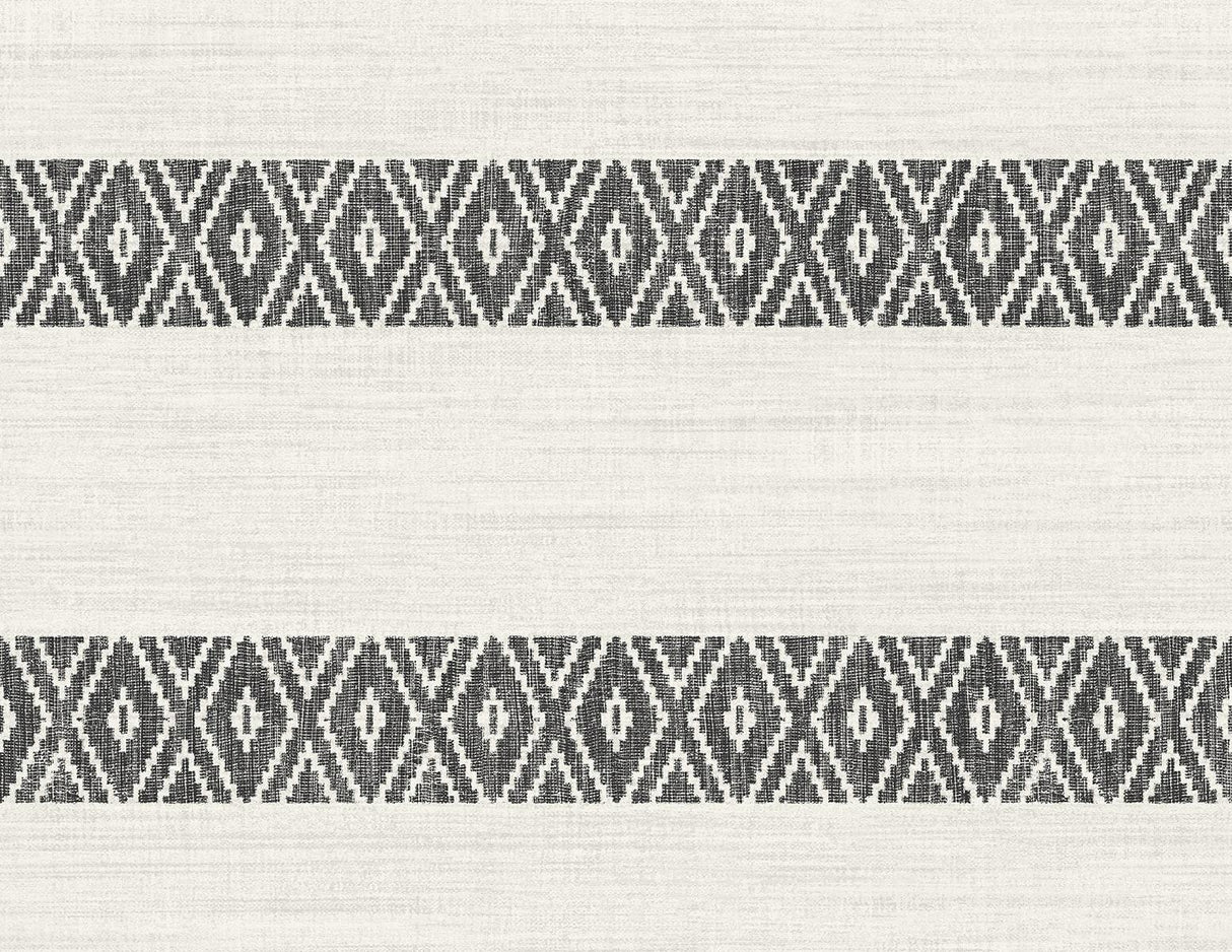 Seabrook Alani Geo Stripe Off-White Wallpaper