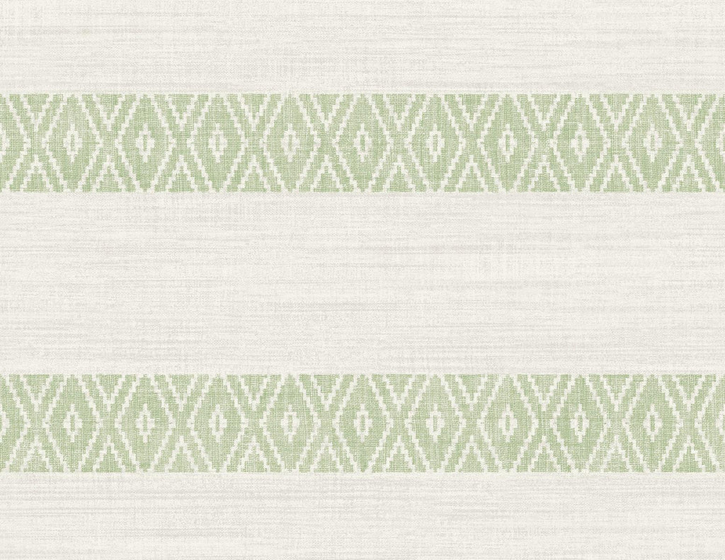 Seabrook Alani Geo Stripe Green Wallpaper
