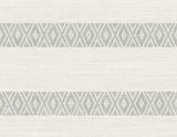 Seabrook Alani Geo Stripe Grey Wallpaper