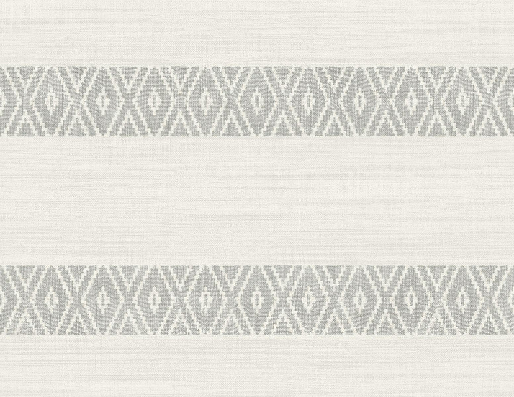 Seabrook Alani Geo Stripe Grey Wallpaper
