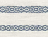 Seabrook Alani Geo Stripe Nautical Blue Wallpaper