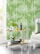 Seabrook Palm Grove Green Wallpaper
