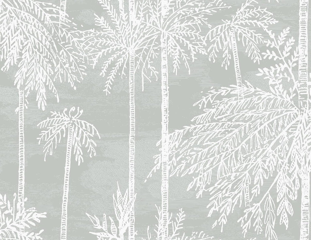 Seabrook Palm Grove Grey Wallpaper