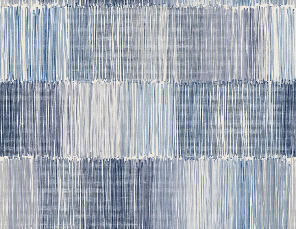 Seabrook Arielle Abstract Stripe Blue Wallpaper