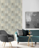 Seabrook Arielle Abstract Stripe Grey Wallpaper